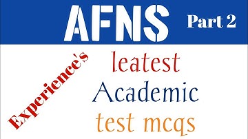 AFNS Academic test latest mcqs 2023 || AFNS test preparation mcqs||unique Accdemy of sahiwal #afns