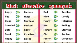 most attractive synonyms | can you score 10/10 in this quiz