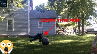 How to learn a front flip on a yoga ball fast