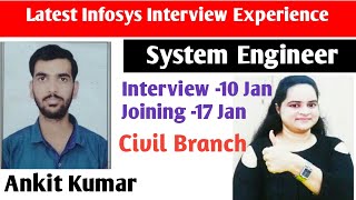 Infosys Interview Experience | Civil Engineering | Infosys interview questions | system engineer