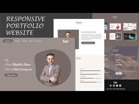 Complete Responsive Personal Portfolio Website Tutorial Using -HTML/CSS/JQUERY - Step By Step
