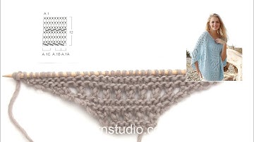 How to knit A.1 in DROPS 145-18