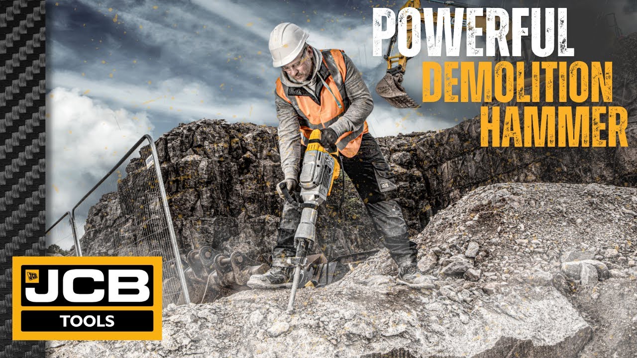 JCB 1700W DEMOLITION HAMMER / BREAKER HEX Fittings & Adjustable