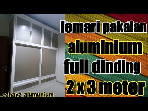  model  lemari  pakaian aluminium  minimalis ukuran 2 x 3 