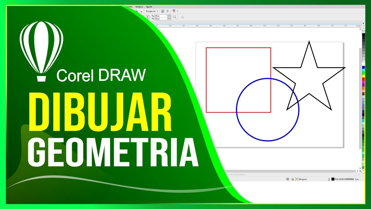 DIBUJAR y manipular Geometría en Corel Draw - Mini TUTORIAL - YouTube