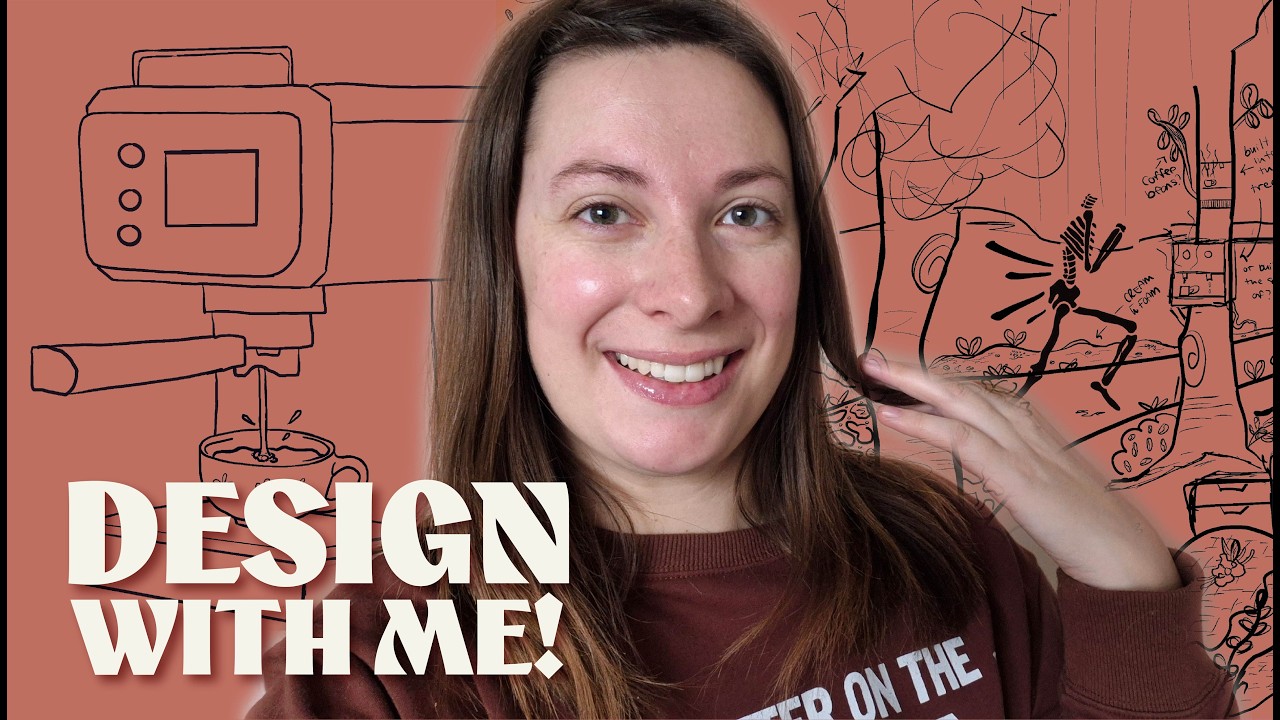 Design With Me: Creating an Illustration for a Visual Identity | Creative Process Vlog