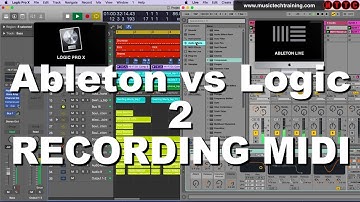 Ableton vs Logic Pro X pt2 Recording MIDI | A DAW or Digital Audio Workstation Comparison Tutorial
