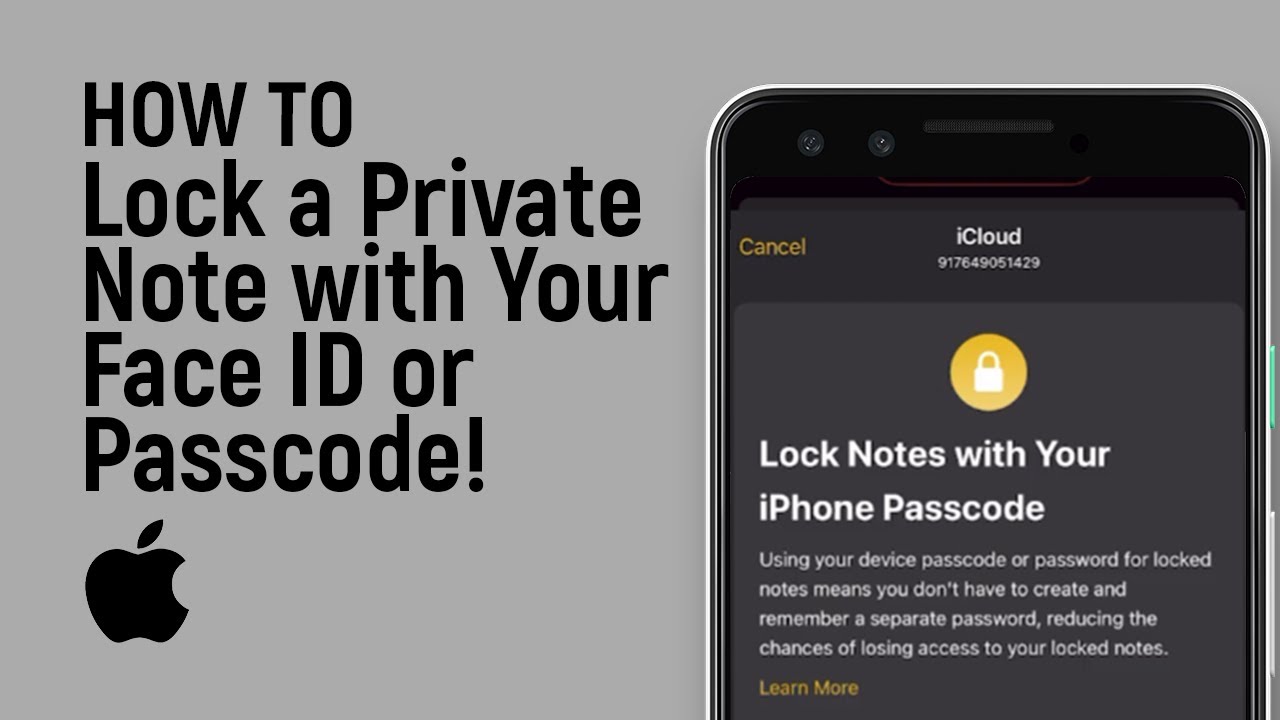 How to Lock a Private Note with Your Face ID or Passcode [easy] - YouTube