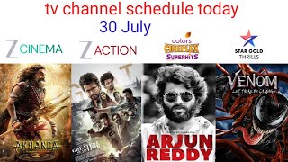 Tv Channel Schedule Today30 July Schedule 2026