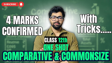 COMPARATIVE AND COMMON SIZE STATEMENT class 12 ONE SHOT || Manan Malik