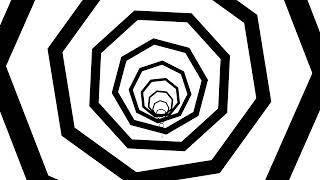 Black and white hypnotic vj loop tunnel 2022 Mesmerizing Triangle 4k 60fps 1 hour background