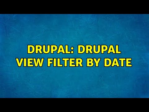 Drupal: Drupal view filter by date