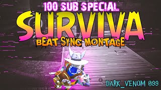 𝟭𝟬𝟬 𝗦𝗨𝗕𝗦 𝗦𝗣𝗘𝗖𝗜𝗔𝗟 || SURVIVA X Pubg beat sync montage || #DarkVenom099 🤩 screenshot 4
