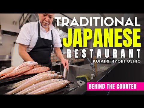 Behind the Counter at a Traditional Japanese Restaurant