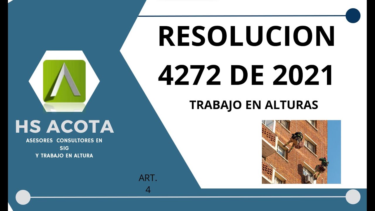 Medidas de Proteccion Contra Caidas Resolucion 4272 Del 2021 Trabajo En Altura
