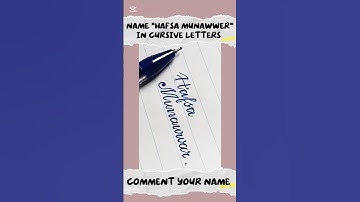 Name "Hafsa Munawwer" in Cursive Letters | Neat Handwriting |Cursive for beginners