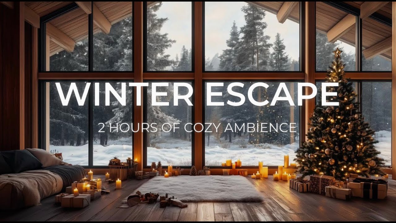 Cozy Winter Escape ❄️🔥 | Relaxing Piano & Crackling Fireplace (2 Hours) | Atmofy