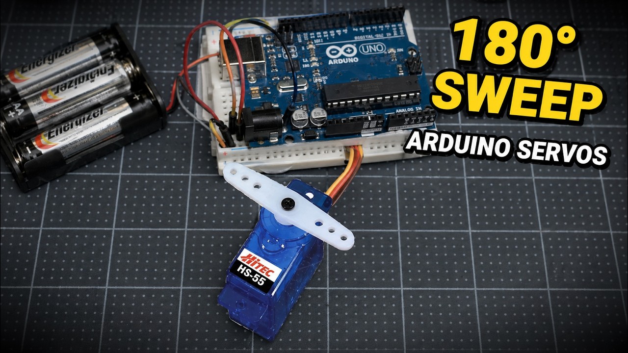 How to Use Servos with Arduino — Wiring + Code (HiTec HS-322HD, TowerPro MG995)