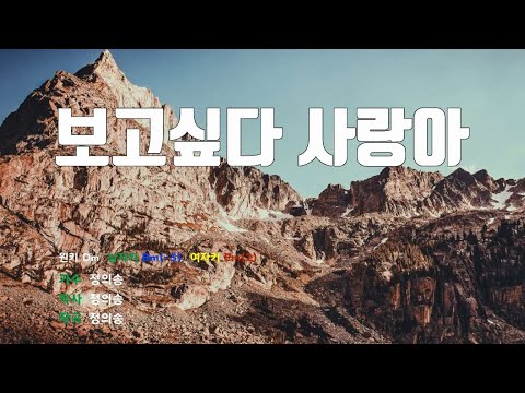 [은성 반주기] 보고싶다사랑아 - 정의송