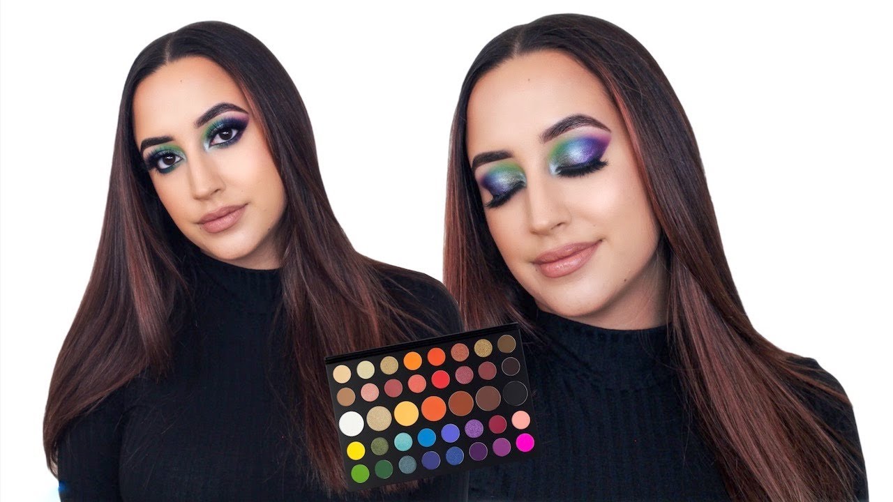 The James Charles X Morphe Palette Rainbow Eye Makeup  Tutorial