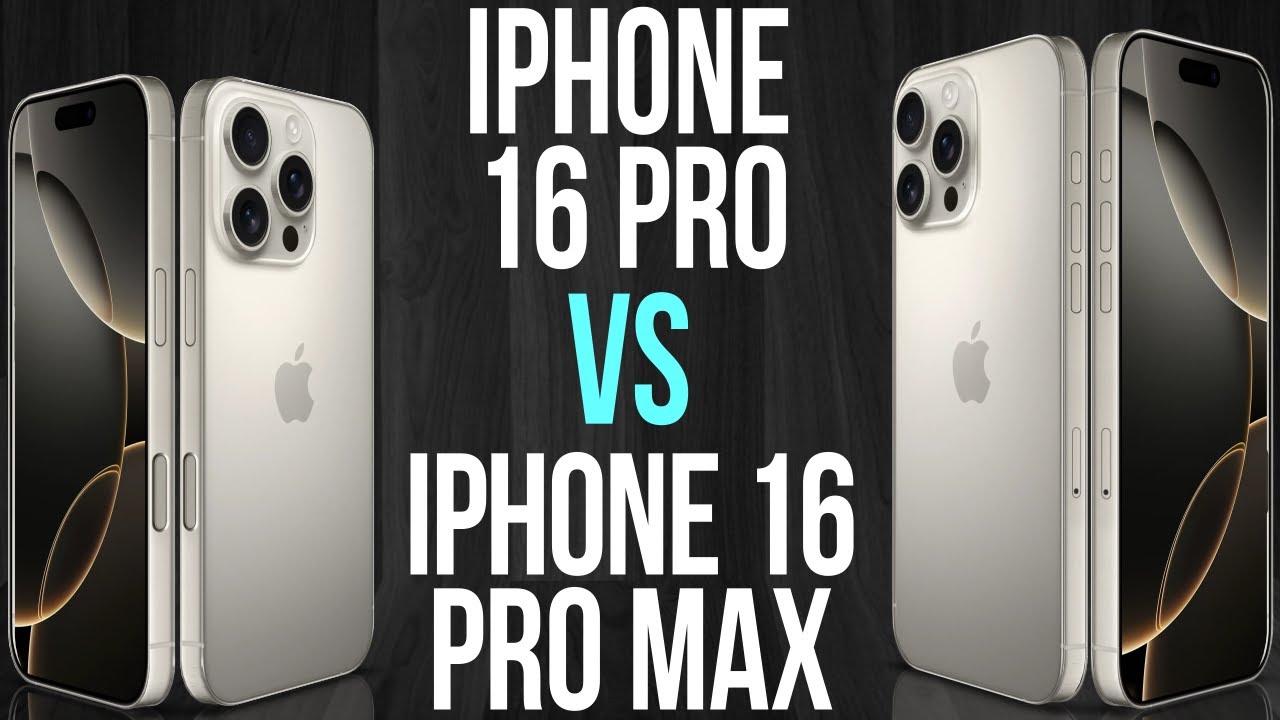 iPhone 16 Pro vs iPhone 16 Pro Max (Comparativo & Preços) - YouTube