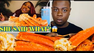 EXPOSING KC CONNECTION | SEAFOOD BOIL mUKBANG | Snow Crabs + Blove Smackalicious Sauce + (Reaction)