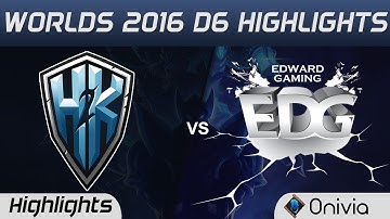H2K vs EDG Tiebreaker Highlights Worlds 2016 D6 H2K Gaming vs Edward Gaming