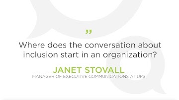 Starting the conversation on inclusion - AxoniCom LIVE 2020 with Janet Stovall, UPS