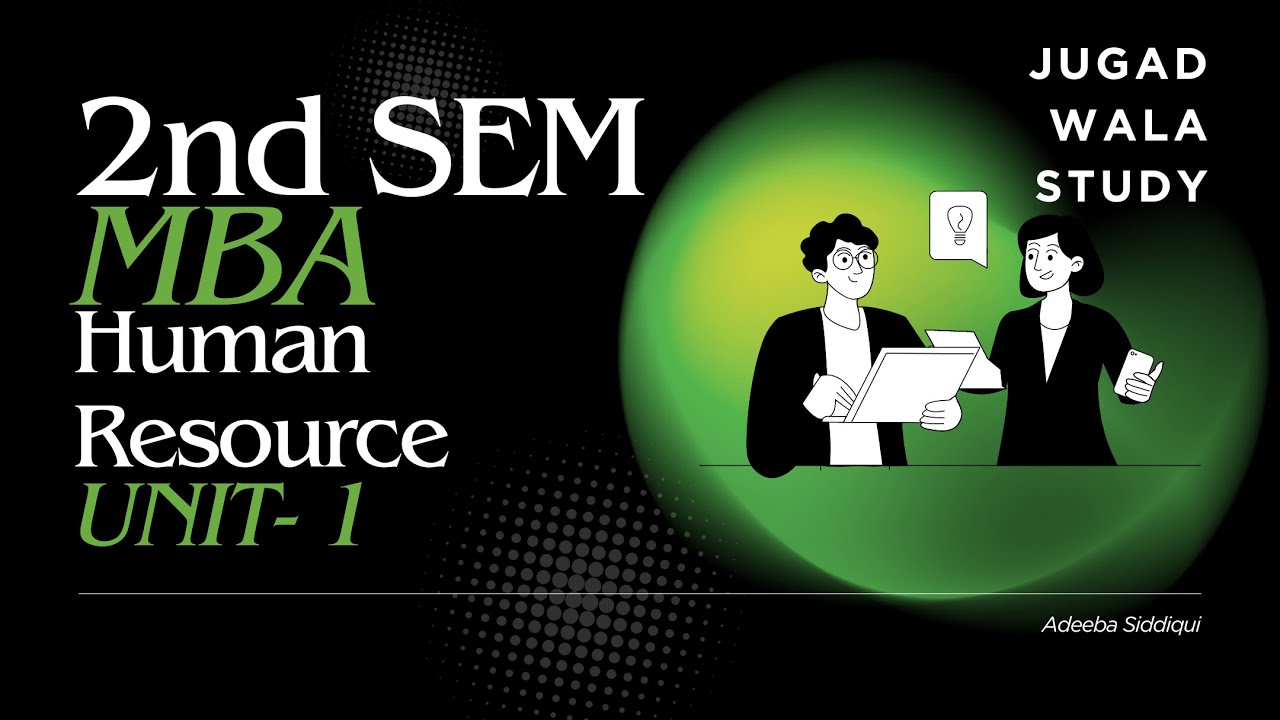 Human Resource management MBA 2 semester unit 1 complete vedio - YouTube