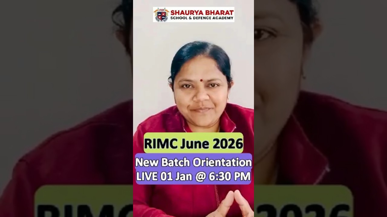 RIMC June 2026 Exam: Know all details of new batch starting 05 Jan|| Shaurya Bharat Sainik School