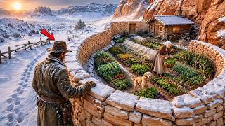 He and His Wife Built a Sandstone Wall — By Winter, Fresh Food Grew in Deep Snow