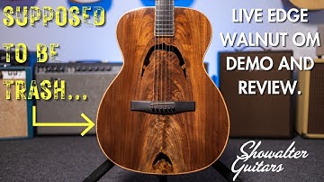 Live Edge Soundhole on a Showalter Guitars OM...Demo and Review