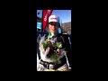 Marie-Pier Préfontaine après sa 1ème place lors d'une manche de GS Nor-Am à Aspen