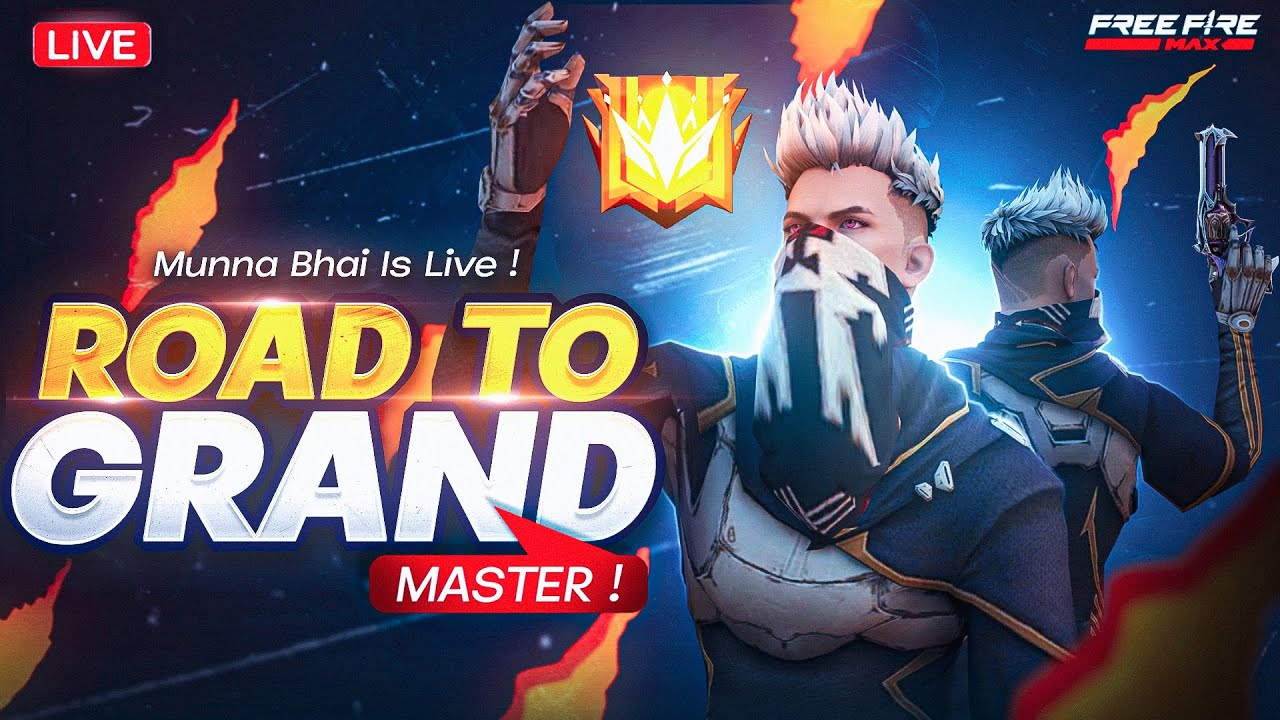 Grandmaster Rank Push Mama 😡 Free Fire Telugu Live - Munna Bhai is Live  - Telugu Gaming Live 