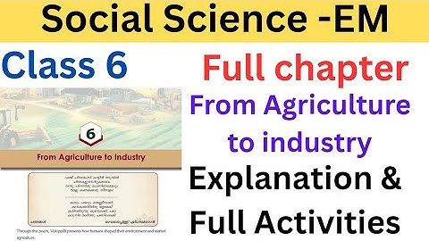 Class 6 Social Science EM chapter 6 from agriculture to Industry explanation full Activities #class6