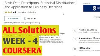 Basic Data Descriptors Course | Rice University  | Coursera | Week 4 Complete Solutions | 100% Marks