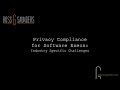Online Class: Privacy Compliance for Software Execs: Industry Specific Challenges