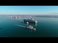 Cunard Queen Victoria 09/03/21 cruise ship Southampton drone footage
