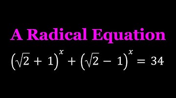 A Radical Exponential Equation