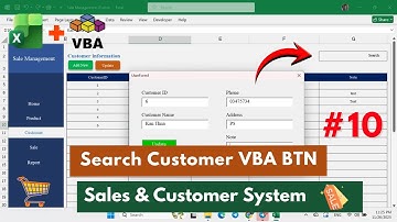 Search Customer Data with Excel VBA - Build Sale Management Project