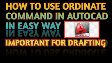HOW TO USE ORDINATE DIMENSION COMMAND IN AUTOCAD IN EASY WAY
