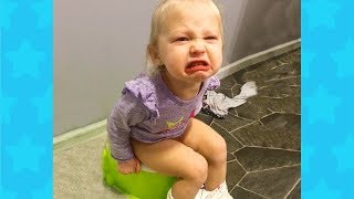 TRY NOT TO LAUGH CHALLENGE 🚽🚽🚽 TODDLERS GETTING STUCK FAILS  Funny Babies Videos Compilation