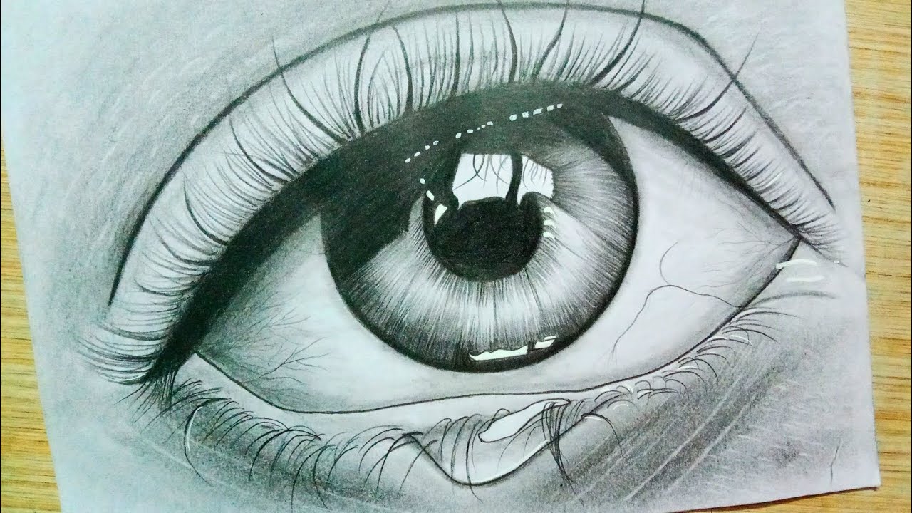 how to draw a realistic eye step by step || eye drawing for beginners || eyes art