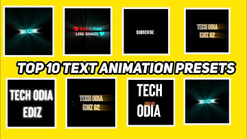 Part# 34 Top 10 New Trending Text Animation Presets | Alight Motion Text Animation Presets Download