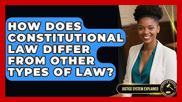 How Does Constitutional Law Differ From Other Types Of Law? - Justice System Explained