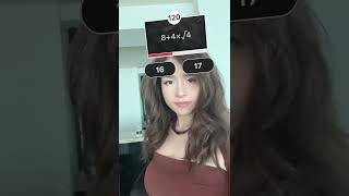 Rate Pokimane's Math Skills!  ❤️❤️ #shorts