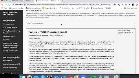 Navigating Your Classes on Blackboard: Getting Started