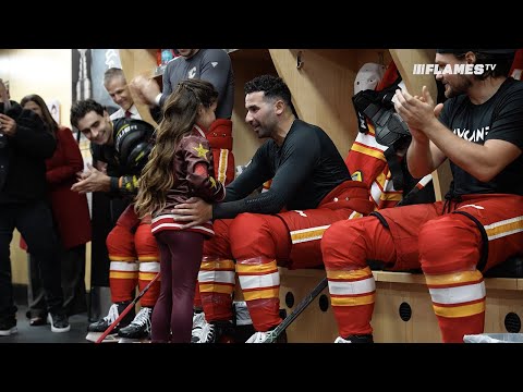 How cute is this?! Naylah Kadri reads the starting lineup ahead of her dad's big night