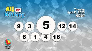 Wisconsin Lottery Midday Draw 04/15/2025