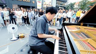 Girls Were Shocked by Asian Boy's Unbelievable Public Piano Playing (Howl's Moving Castle)
